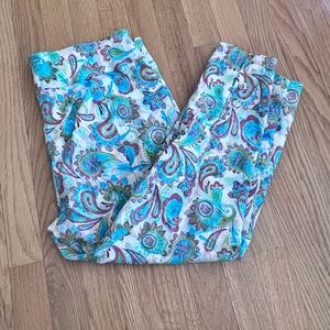 Ladies Size 6 Attyre NEW YORK Multicolor Paisley Pants GUC